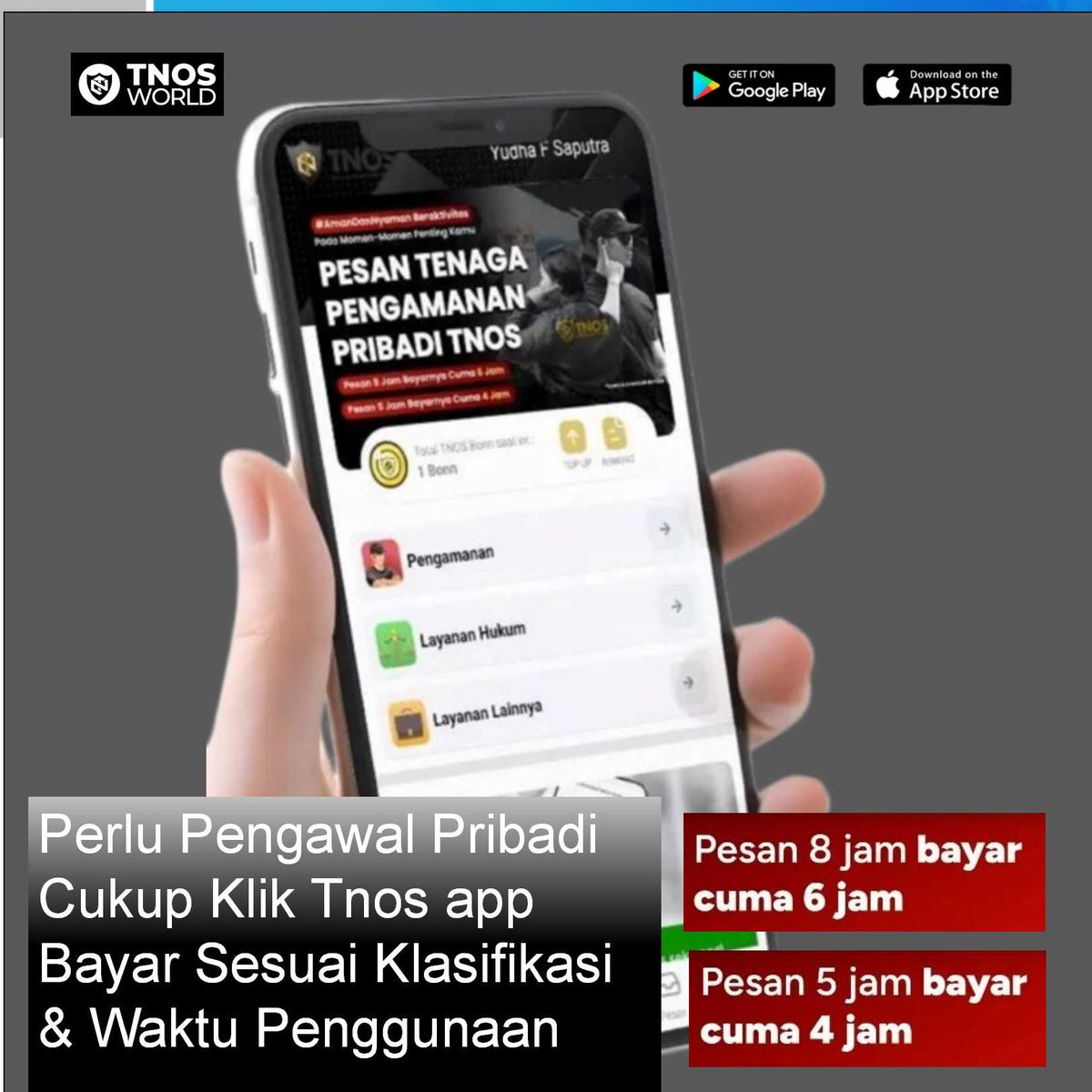 tnos_world's tweet image. Perlu Pengamanan Pribadi
Donload Aplikasi Tnos di Play Store play.google.com/store/apps/det… atau App Store apps.apple.com/sa/app/tnos/id…
Perlu bantuan atau informasi lengkap hubung kami di 0811-9595-493 (WA)
#pengawalpribadi #securitysolution #tnosapp #securityservice #Bodyguard…