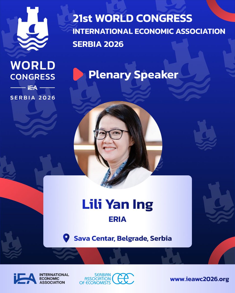 Plenary panel: The New Global Economic Order (NEO)

Featuring plenary speaker Lili Yan Ing (ERIA).

More about the Congress: ieawc2026.org