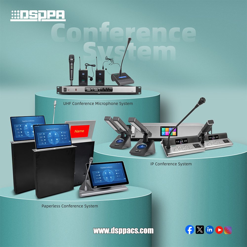 GuangzhouDSPPA's tweet image. #DSPPA Conference System: Unleash the Power of Real-Time Collaboration 💥

Elevate to new heights with a conference system! 🚀 The conference system is to streamline communication, enhance collaboration, and boost productivity.

conference@dsppa.com 👋

#ConferenceSystem