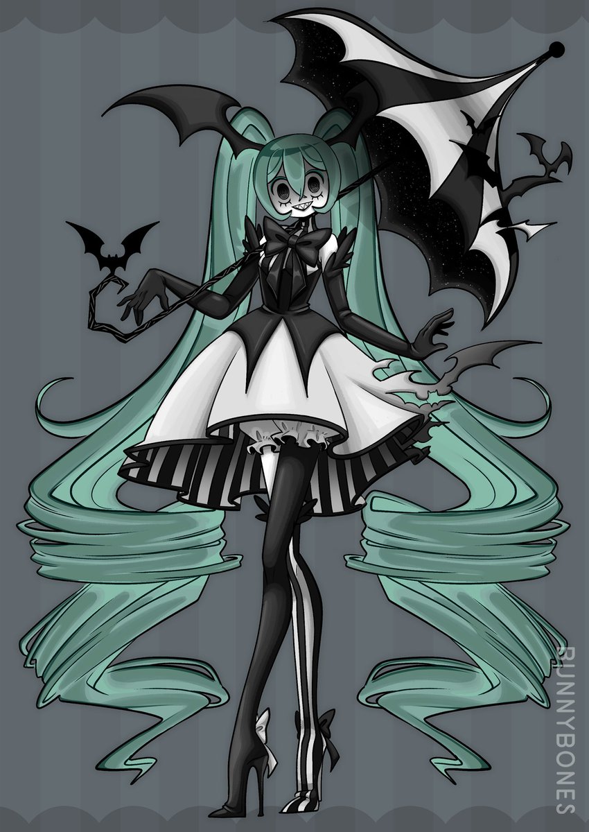 🤍🖤Enter the Midnight Carnival! 🖤🤍

Let Miku guide you to the wonderous and mysterious witching hour event, you'll love it so much.... you'll never want to leave.🦇

My entry for the "Gothic &amp; Horror" Hatsune Miku!
#goodsmilecon10miku #goodsmile #hatsunemiku #piapro #vocaloid