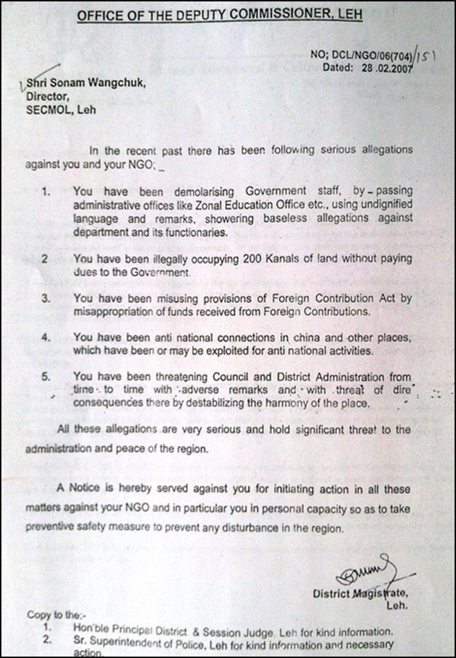 BeingPolitical1's tweet image. Sonam Wangchuk was literally involved in anti national activity.

In 2007 there was no bjp Govt.