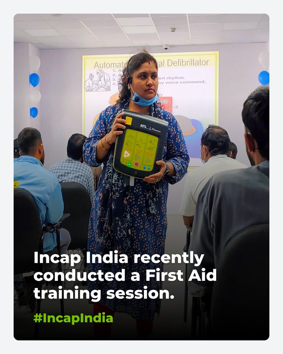 incap_group's tweet image. #IncapIndia recently conducted a #FirstAidtraining session led by renowned trainer Mrs. Malavika. Around 30 team members took part in the programme, gaining practical knowledge and confidence to respond effectively in emergencies.