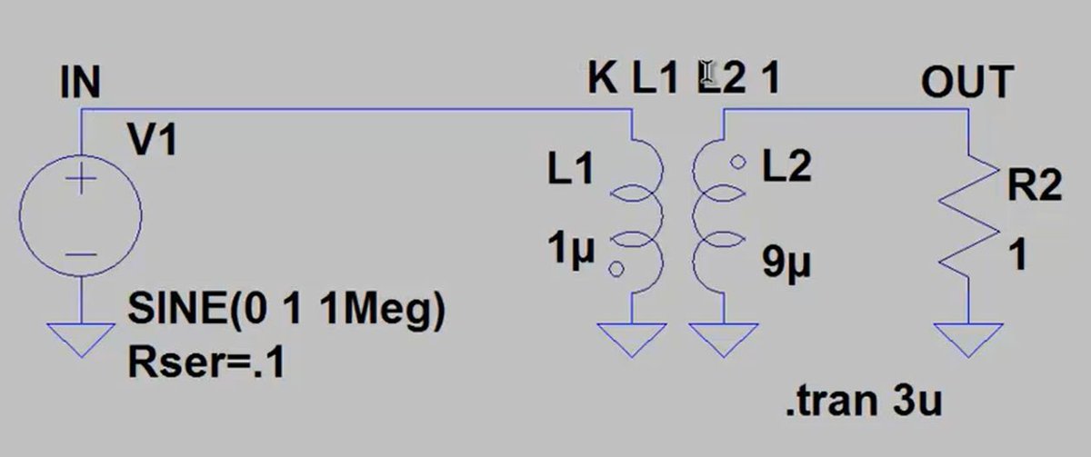 Simulate transformers in <a href="/LTspice/">LTspice</a> by adding separate inductors and coupling them using a K-statement. linear.com/solutions/1079