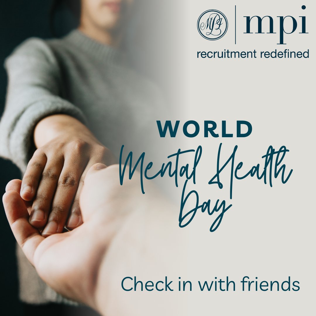 Today is #WorldMentalHealthDay.
Check in with a mate, look out for each other, and remember it’s OK not to be OK.  #endthestigma #supporteachother #recruitmentredefined
