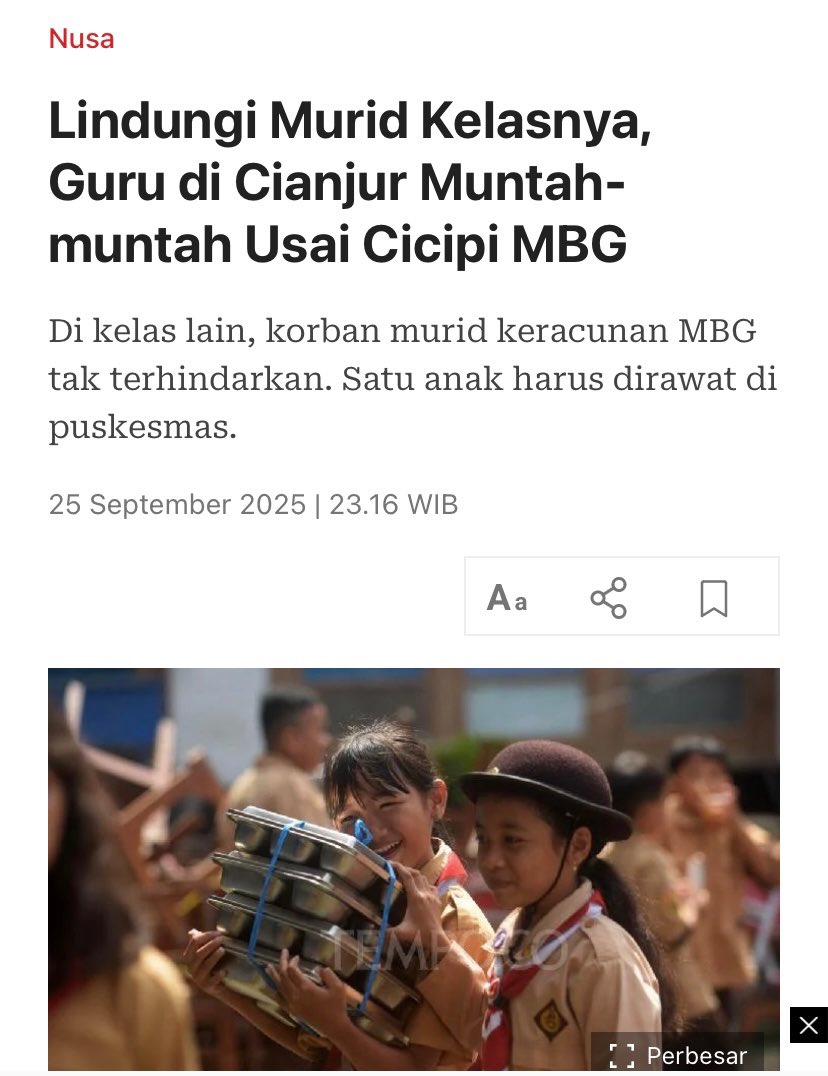 Terus berlanjut. MBG dengan segala problemnya