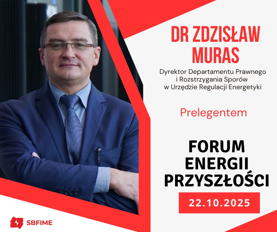 Z radością ogłaszamy, że do grona prelegentów Forum Energii Przyszłości – Wielkiej Integracji Branży PV 2025 dołączył dr Zdzisław Muras, Dyrektor Departamentu Prawnego i Rozstrzygania Sporów w Urzędzie Regulacji Energetyki.
