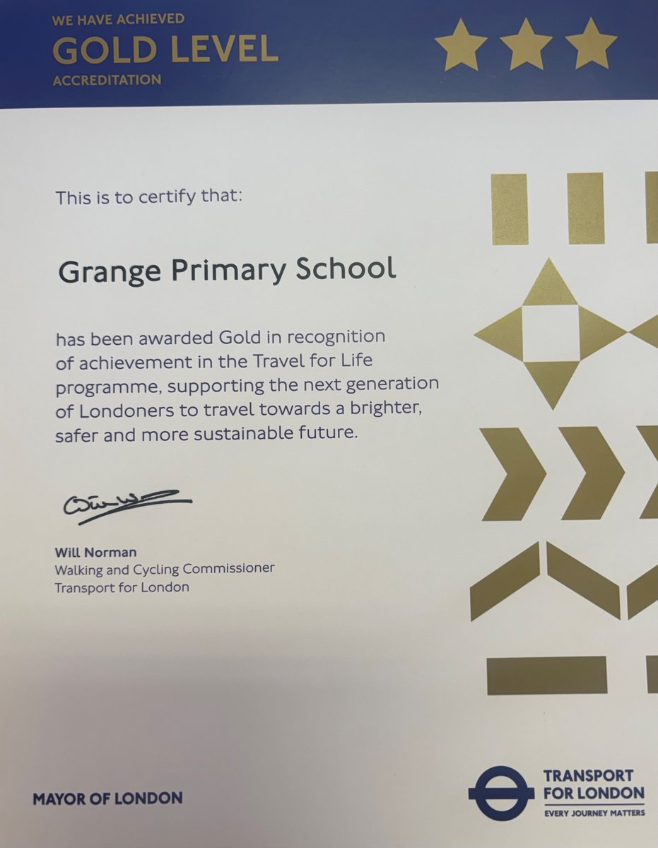 Grange Primary Strikes Gold! 🌟

We’re proud to achieve Gold Accreditation for active travel – celebrating safer, healthier, and more sustainable journeys every day 🚴‍♂️🚶‍♀️

#ActiveTravel #GoldAccreditation #GrangePrimary #SustainableFuture