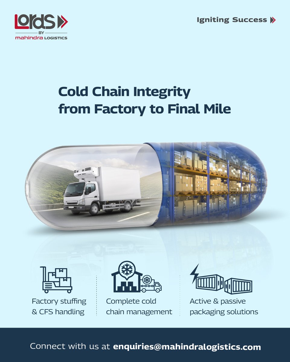 Mahindralog_MLL's tweet image. Ensuring product integrity from factories to the final mile for pharmaceuticals and life sciences.

Explore now: mahindralogistics.com/cross-border-l… or connect with us at: enquiries@mahindralogistics.com.

#MahindraLogistics #IgnitingSuccess #FreightForwarding #Pharma