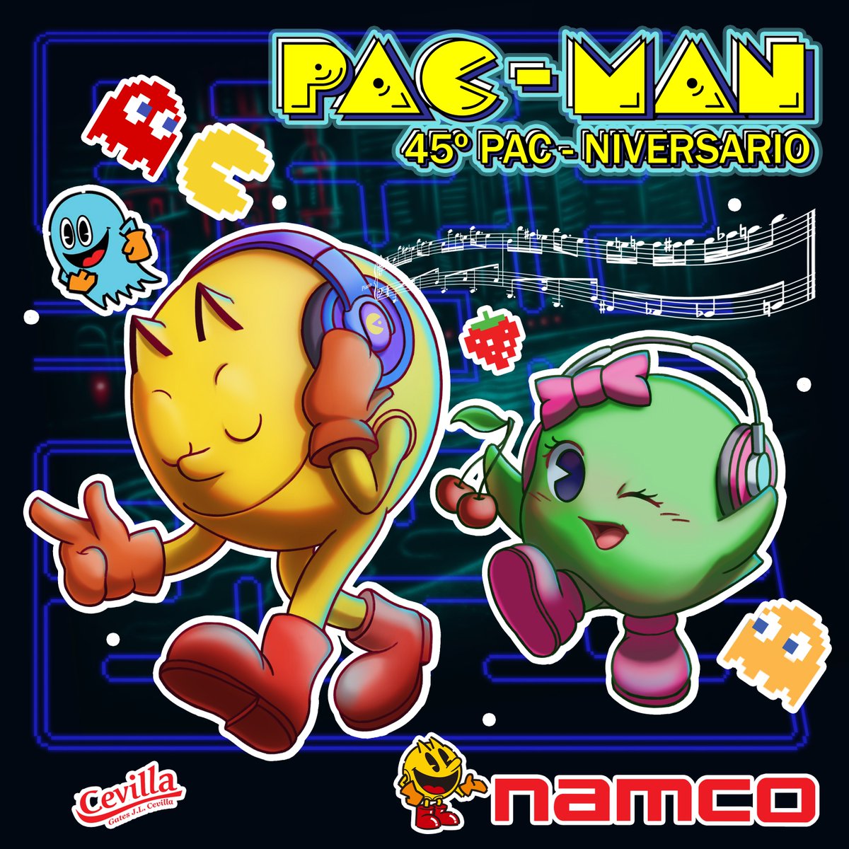 El 22 de mayo del presente 2025, #PACMAN como franquicia cumplió 45 años. Y aunque mi presente #fanart sea atrasado, eso no anula mi cariño y compromiso por este #DibujoDigital. Porque para algo tan especial, la fecha es secundaria.

#PACMAN45TH #PacManAnniversary #Namco