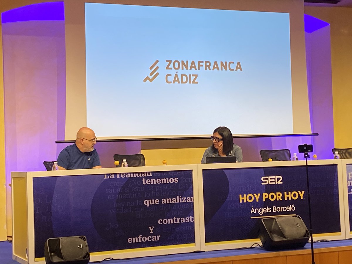 Todo preparado para el programa de <a href="/AngelsBarcelo/">Àngels Barceló</a> <a href="/La_SER/">Cadena SER</a> desde #BlueZoneForumNavaliaMeeting2025

#Cádiz