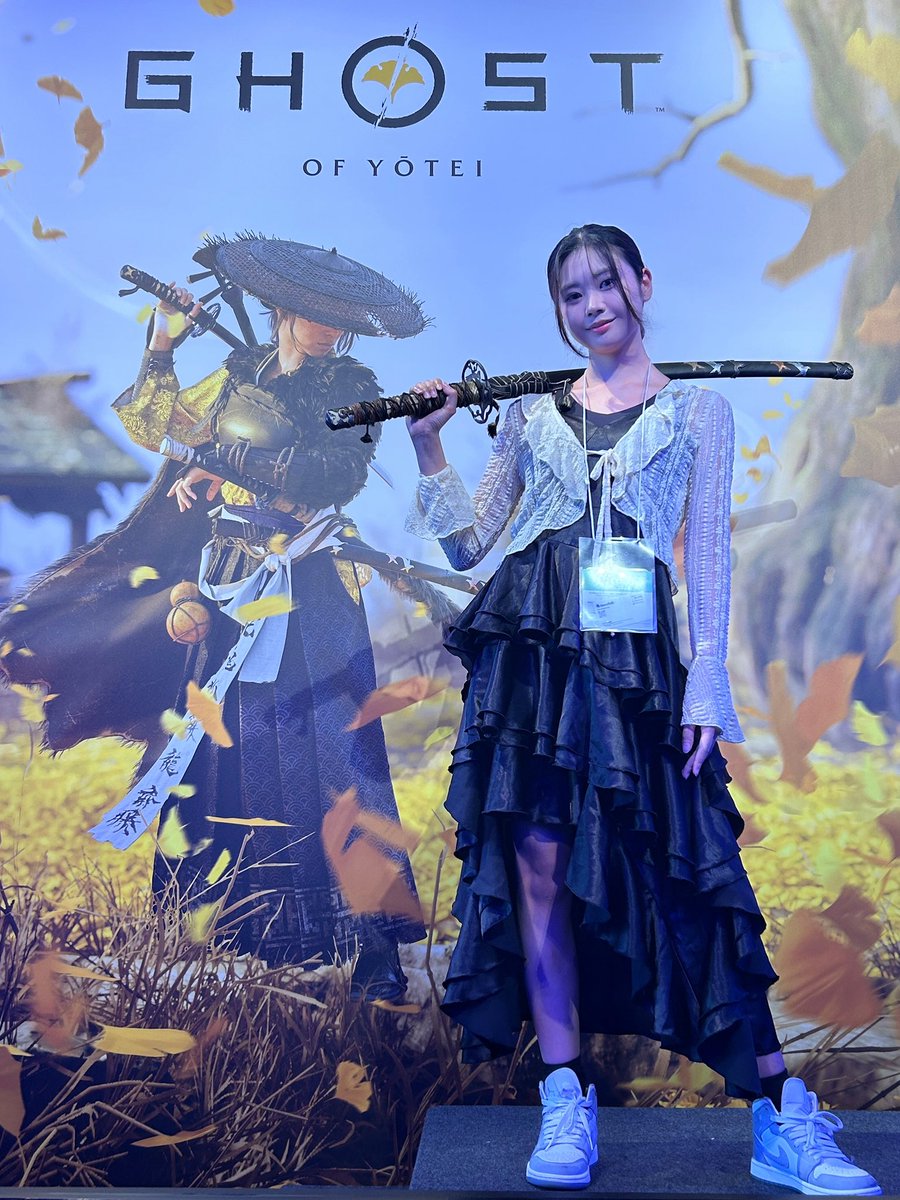 GHOST OF YOYEI のフォトスポットが本格的な刀を持って撮影できるし並び時間もあんまりなくてマジでおすすめ！
#TGS2025 #GhostOfYotei
