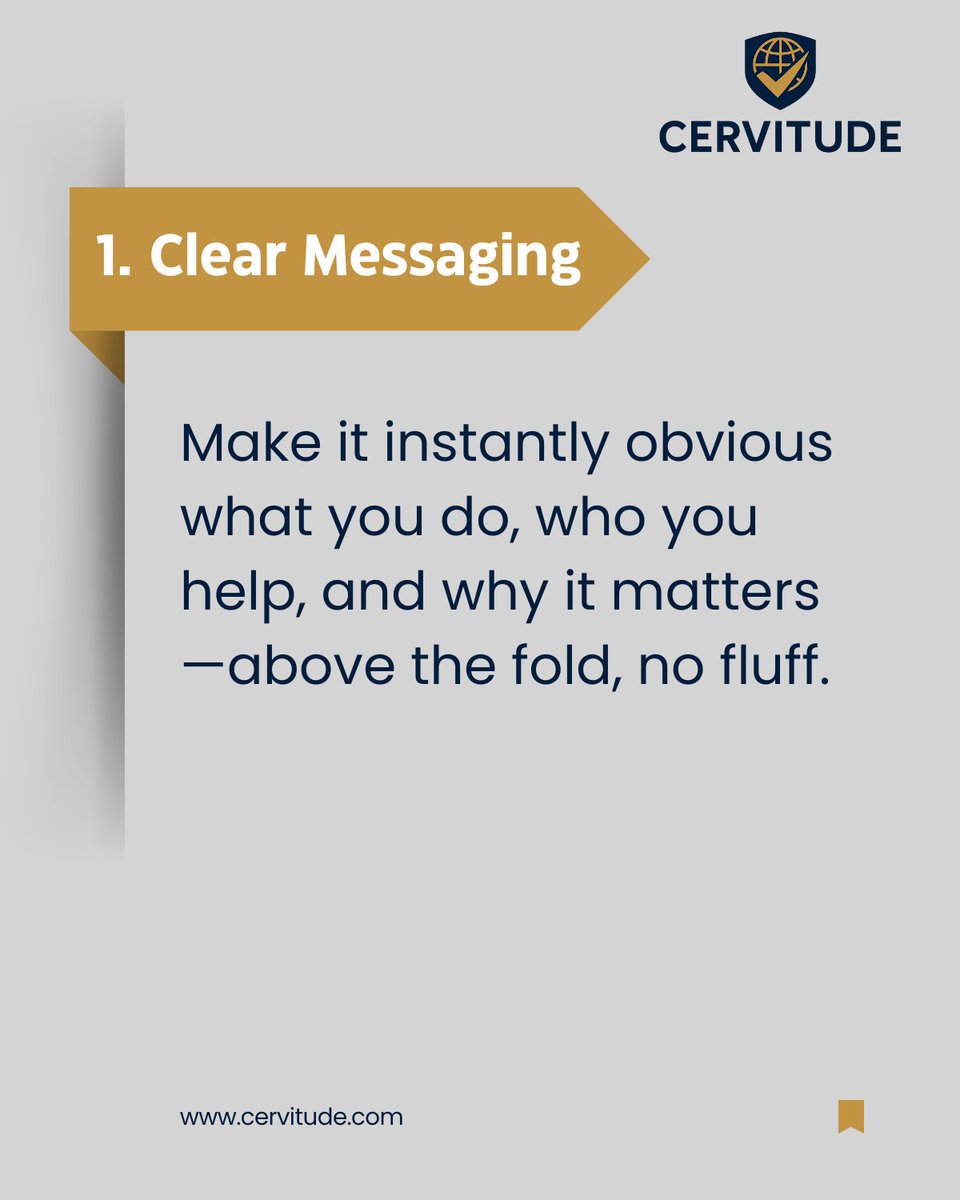 CervitudeIR's tweet image. Your website should be more than pretty—it should perform.

If it&apos;s not converting, it&apos;s just decoration.

👉 Here’s the 4-step formula we use to turn visitors into customers.

#WebDesign #ConversionRateOptimization #DigitalMarketing #SmallBusinessTips #Cervitude
