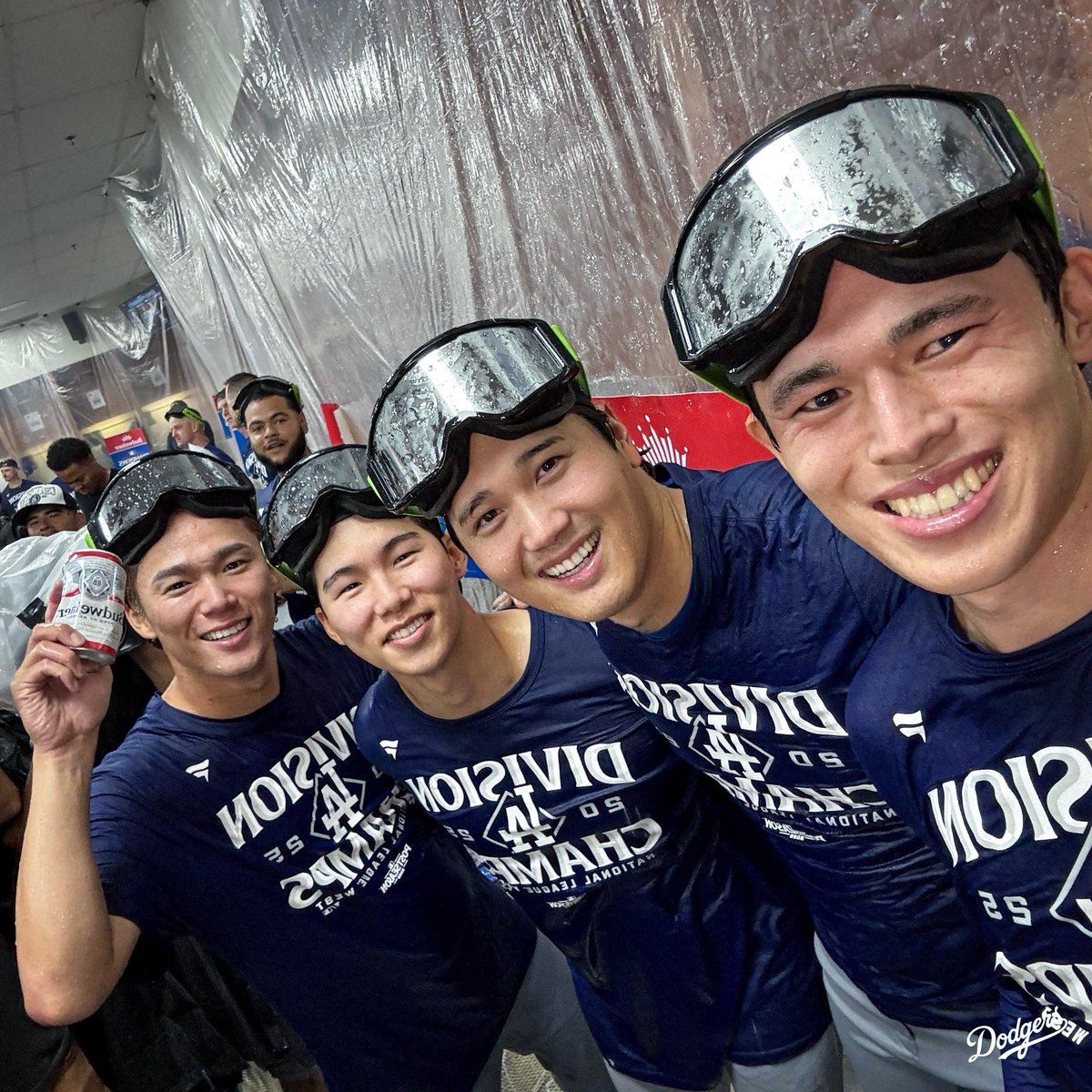 Cheesin’ like NL West Champs.