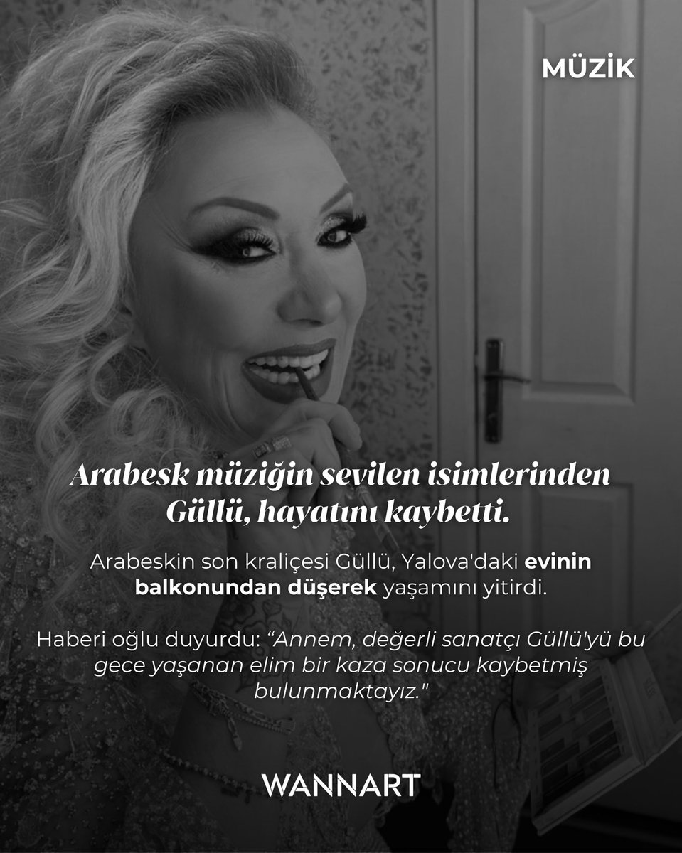 Arabesk müziğin sevilen isimlerinden Güllü, hayatını kaybetti.