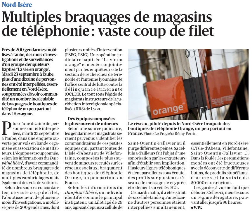 Vaste coup de filet contre les braqueurs du Nord Isère. Le chef du réseau pilotait les braquages depuis sa cellule. Les gardes à vue se poursuivent. Grosse. mobilisation depuis 2 ans des forces de <a href="/Gendarmerie/">Gendarmerie nationale</a> nationale <a href="/BPelliercuit/">🟧 bernard pellier-cuit</a> <a href="/NDrouillet/">Nicolas Drouillet</a> <a href="/prefetrhone/">Préfète de région Auvergne-Rhône-Alpes et du Rhône</a> @christophemarietti