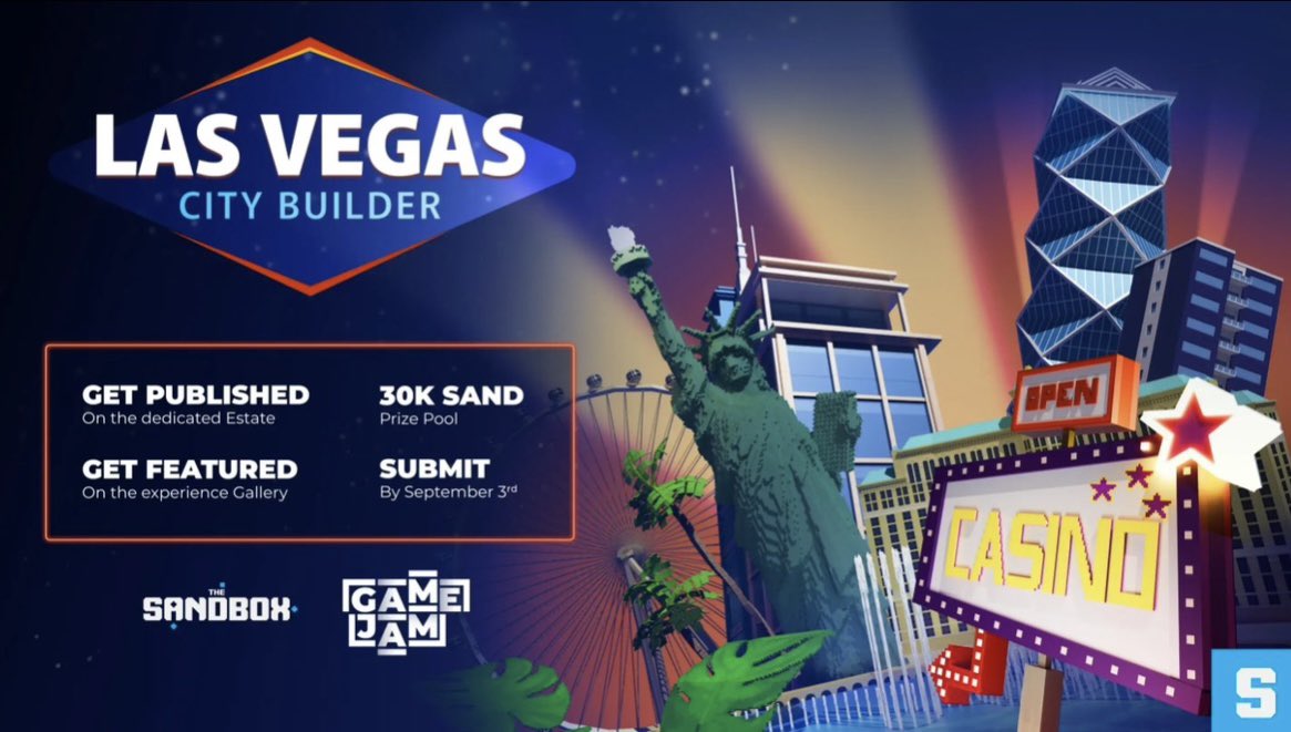 TEN44444444's tweet image. 🎰✨Las Vegas City Builder
　　　　　　　　　 Winners ！！🎰✨

シンガポールに続きグローバルコンテストTOP9受賞しました！！🥳🤘🍾㊗️

@TheSandboxJP 
@TheSandboxGame 
#TheSandbox