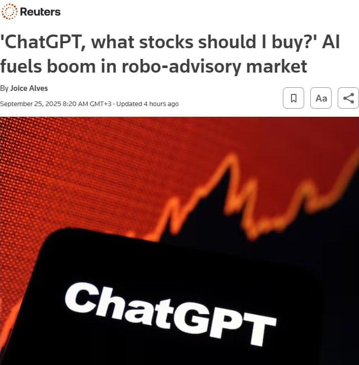 CryptoMark707's tweet photo. Investors are using ChatGPT for stock picks, with 13% of retail investors relying on AI. A ChatGPT portfolio with Nvidia and Amazon yielded 55% returns, but experts warn of risks due to incomplete analysis. https://t.co/USWvBjEGLX