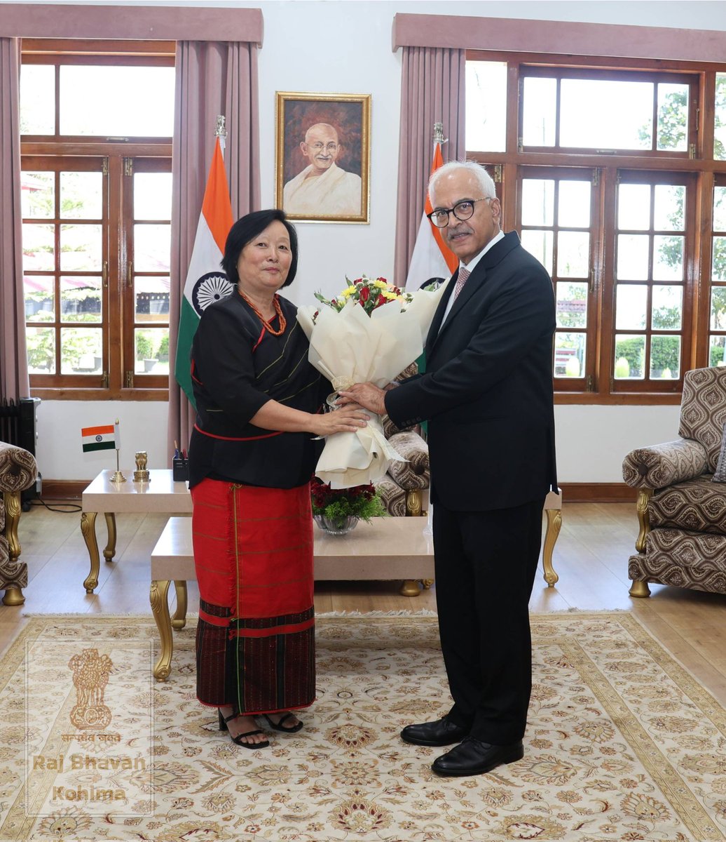 Nino Iralu, Lokayukta, Nagaland, called on the Hon'ble Governor of Nagaland, Ajay Kumar Bhalla at Raj Bhavan, Kohima.