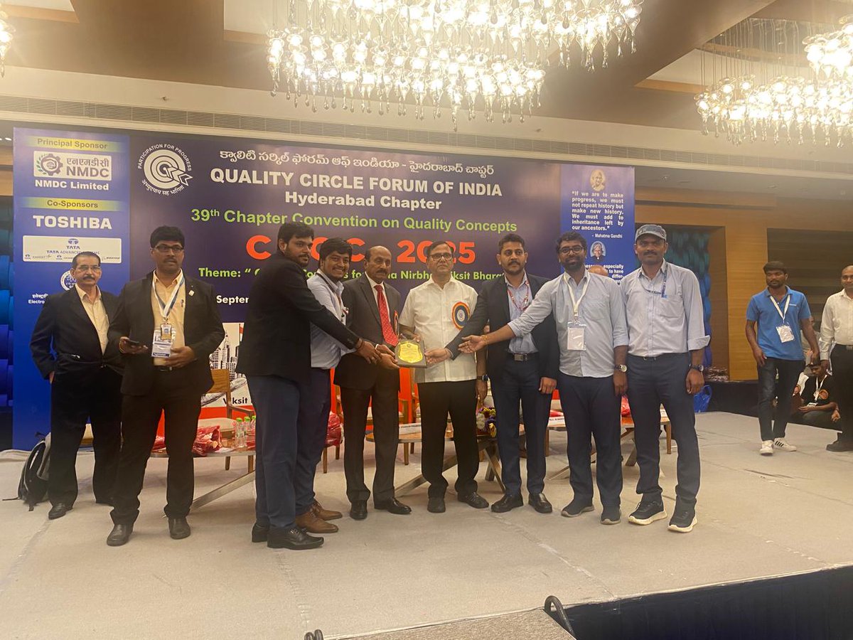 MidhaniLtd's tweet image. Excellence rewarded! 
Congratulations Team Agniveer of #MIDHANI for winning the Gold #Award in #QualityCircle — a true testament to #dedication, #quality &amp;amp; #innovation! 
#Excellence