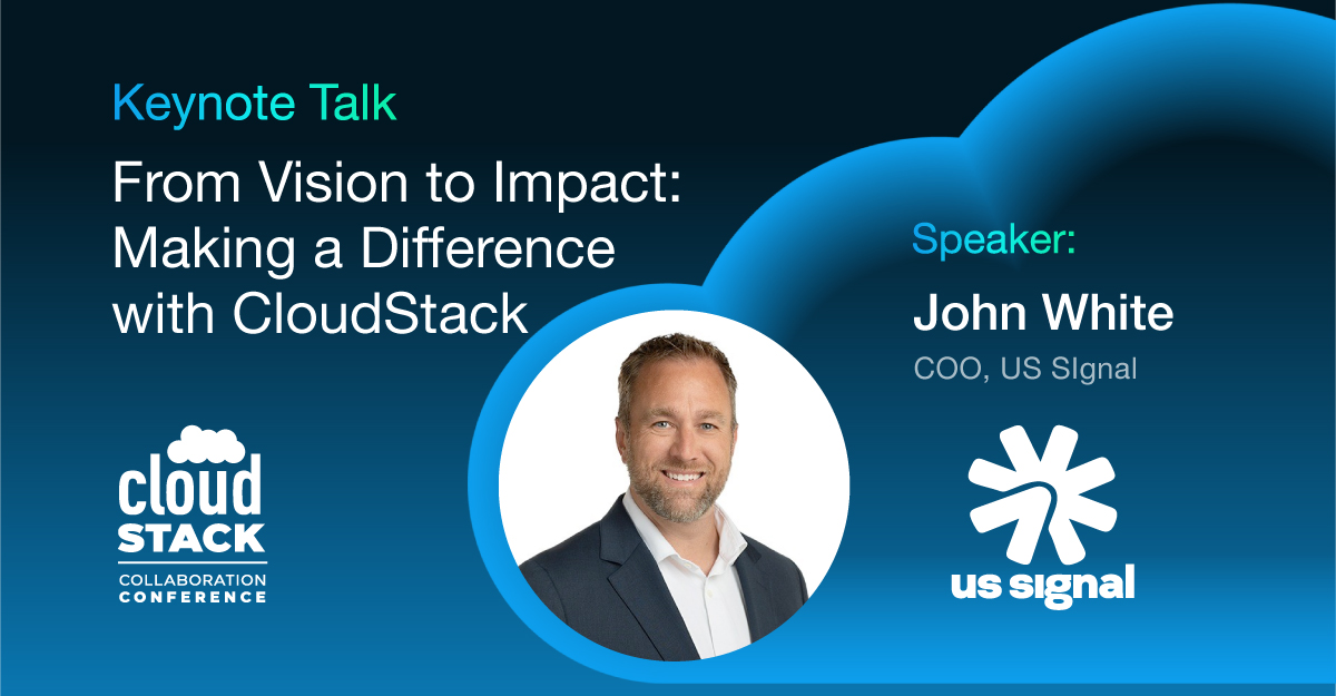 CloudStack's tweet image. Meet our first keynote speaker - John White, COO of @ussignalcom! John will join us as one of the headline speakers, presenting &quot;From Vision to Impact: Making a Difference with CloudStack&quot;.

Register now for the CloudStack Collaboration Conference 2025: eventbrite.com/e/cloudstack-c…
