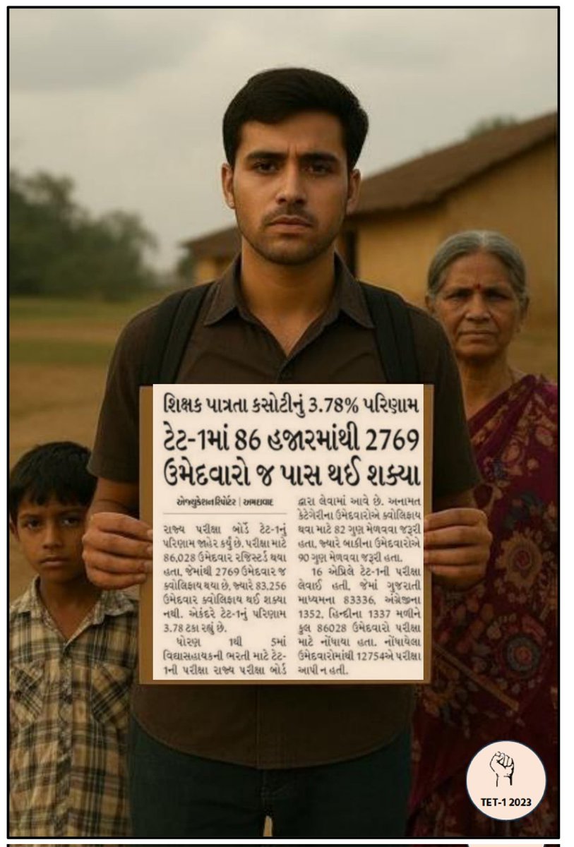 શું  ટેટ 1 પરીક્ષા પેહલા વર્ષ ૨૦૨૩ પાસ ઉમેદવારોની લાગણી અને માંગણી સમજી સિંગલ ભરતીનો લાભ આપવો જોઈએ??
<a href="/kuberdindor/">Dr. Kuber Dindor</a> <a href="/hdraval93/">Hiren</a> <a href="/hardev_vala/">Hardev Vala</a> <a href="/YAJadeja/">Yuvrajsinh Jadeja</a> <a href="/Yuvi_1212/">Yuvrajsinh Jadeja 🦁</a> <a href="/tejasmajithiya5/">તેજસ મજીઠીયા</a> <a href="/prafulpbjp/">Praful Pansheriya</a>