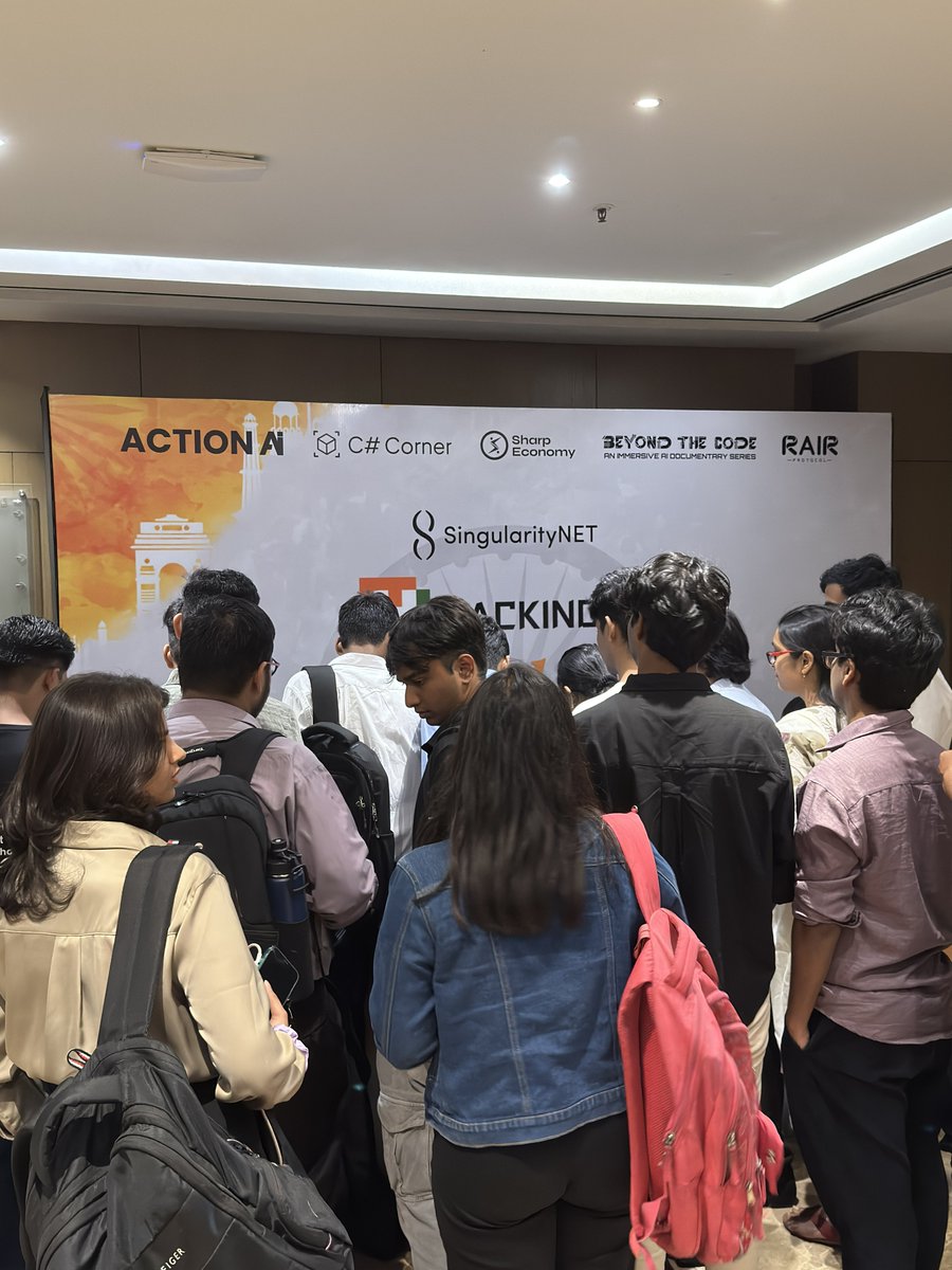 HackIndiaXYZ's tweet photo. 🚀 The wait is over!
Welcome to the #HackIndia2025 National Finale 🎉
📍 @TheLeelaHotels, Delhi
💡 After 31 hackathons, 29,742 participants & 150+ universities… the best are here for the ultimate showdown!
@SingularityNET @BeyondtheCodeAI @DeepFunding @stratisplatform @rairprotocol @CsharpCorner @SharpEconomy @CSharpDotTV
#HackIndia #HackIndia2025