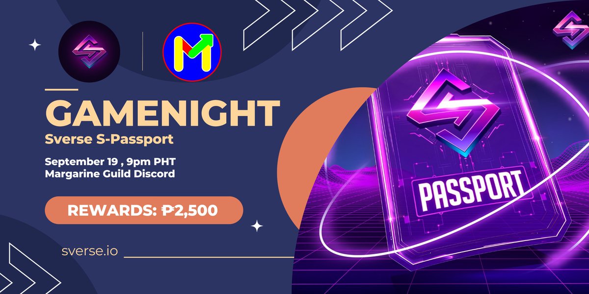 🚨 REMINDER: SVerse Game Night is LIVE today at 1300 UTC / 9PM PH! 🚀

🎮 Explore SVerse.io, win prizes &amp; learn about S-Passport perks 🌌
💰 ₱2,500 prize pool (₱100 x 25 winners)
📍 Join us on Discord 👉 discord.gg/HMPVzD4Bwm

#SVerse #GameNight #Web3Gaming