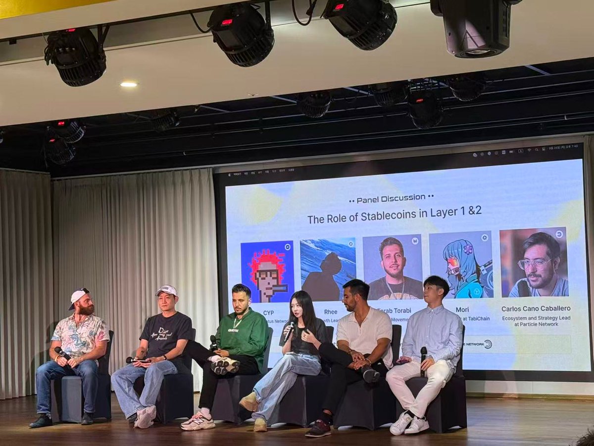#KBW2025 : our co-founder <a href="/Momoxu7/">Mori💢Tabi</a>  joined “Stablecoins in L1 &amp; L2.” Stablecoins are moving beyond payments into yield &amp; treasury. As the consumer L1,Tabi already powers TikTok-ID tips and QR scan-to-pay.  

We’ll differentiate by pairing real merchant acceptance with competitive