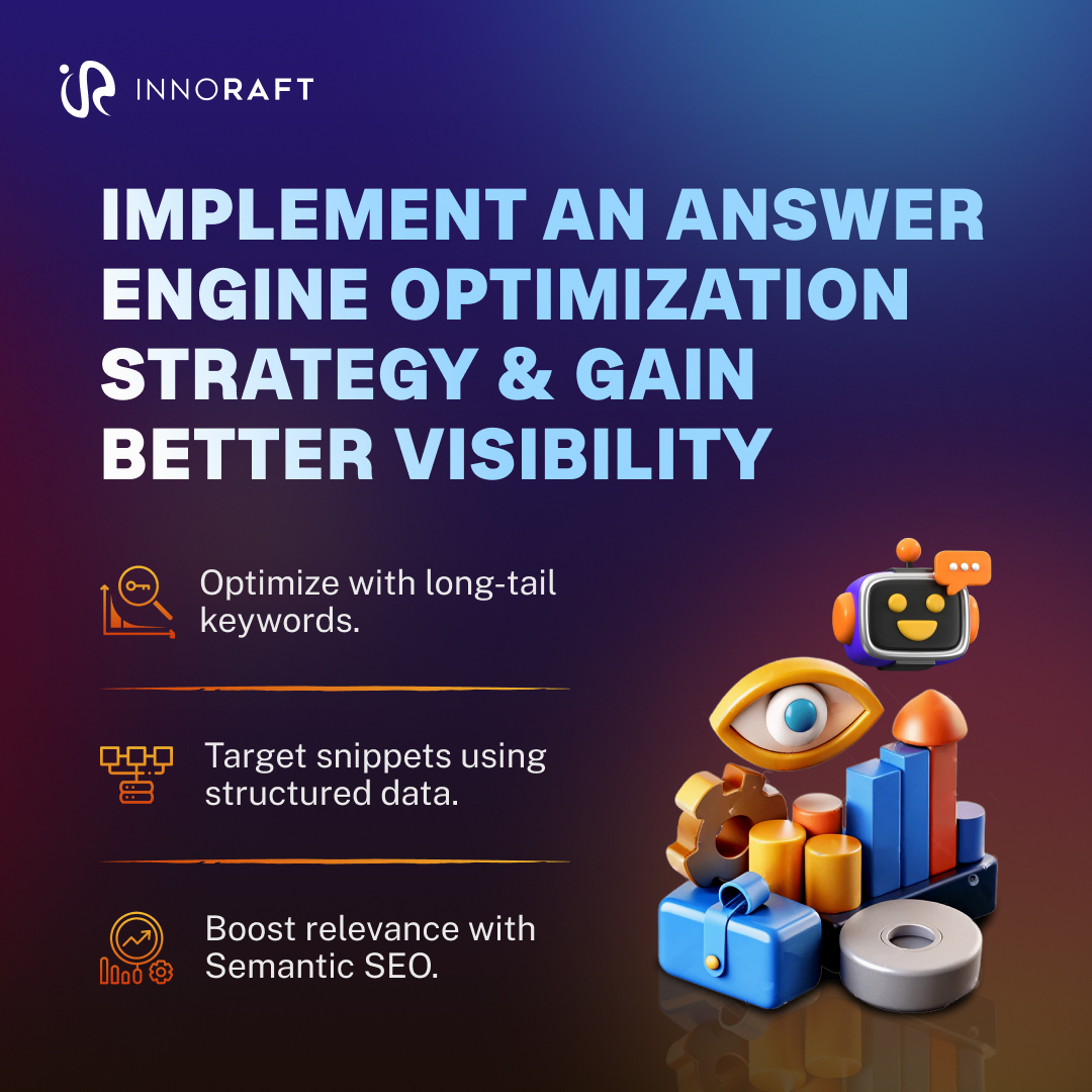 Future-proof your website’s visibility by accompanying SEO with an answer engine optimization strategy. AEO directly answers queries from your content &amp; drives traffic to your website.
Read Here- shorturl.at/SnJKU

#AnswerEngineOptimization #AEO #SEOStrategy #Innoraft