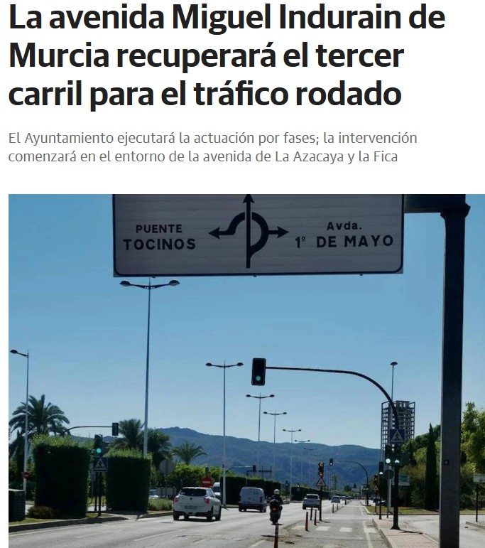 DavidSimon1982's tweet photo. @Sincero_Dinero En Murcia hacemos esto con el carril bici, pero nuestro sistema es un poco más complejo . Ejemplo: Avenida Miguel Induraín. @laverdad_es https://t.co/vdCn6e2KZL