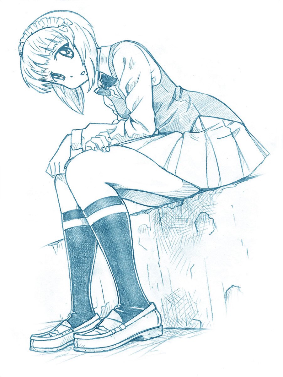 gobbbgo's tweet image. #このタグを見た人は自分の絵の太ももをのせる