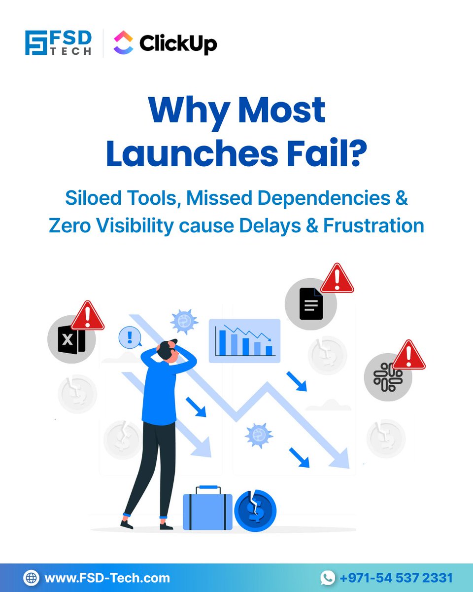FsdTechnologies's tweet image. Product Launches Fail Without Visibility.
ClickUp’s Milestone View Gives You:
✔️ Visual Deadlines
✔️ Real-Time Team Progress
✔️ GCC-Ready Workflows

🚀 Go From Idea To Launch With Clarity

Read More: blogs.fsd-tech.com/clickup-milest…

#ClickUp #TaskAutomation #ProjectManagement  #FSDTech