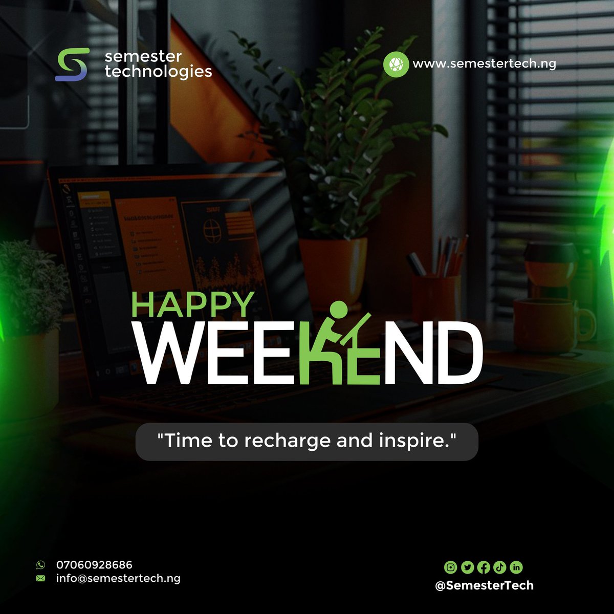 semestertech's tweet image. The week is done, but the learning and growth never stop! 

We hope you all have a fantastic weekend filled with rest, fun, and new inspirations

See you back here on Monday for more exciting content! 

#HappyWeekend #WeekendVibes #SemesterTech #TechCommunity #FridayFeeling