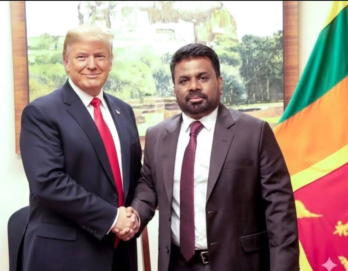 chamilh's tweet image. Why do people do this? I saw this on Facebook where they are saying that @realDonaldTrump met with @anuradisanayake, the President of Sri Lanka 🇱🇰 to say that they are both destroying the left and the corruption! 

Ai has given unsuspecting viewers to create a bunch of crap for…