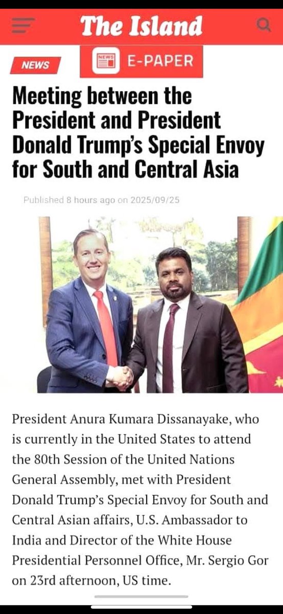 chamilh's tweet image. Why do people do this? I saw this on Facebook where they are saying that @realDonaldTrump met with @anuradisanayake, the President of Sri Lanka 🇱🇰 to say that they are both destroying the left and the corruption! 

Ai has given unsuspecting viewers to create a bunch of crap for…