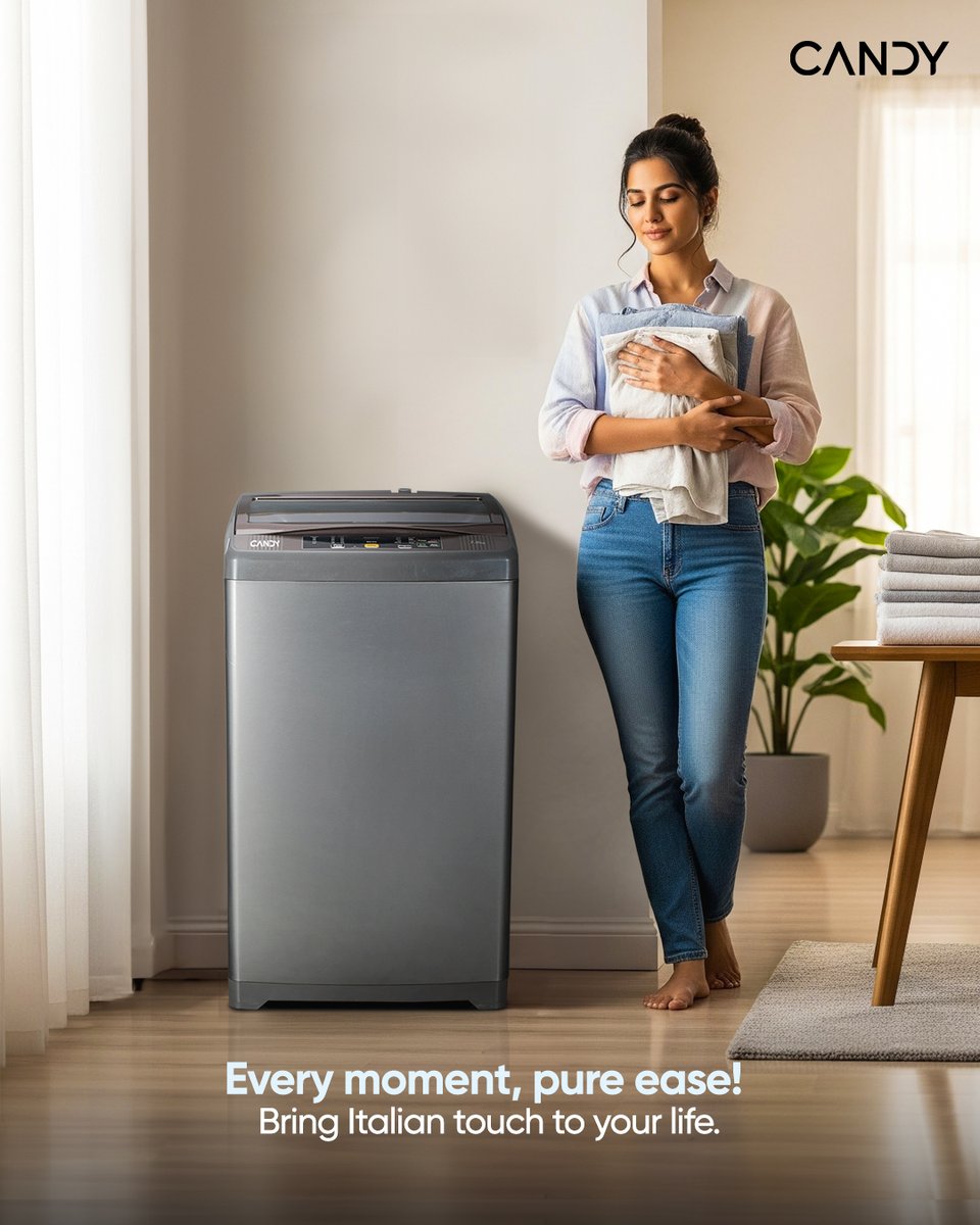 AppliancesCandy's tweet image. Bring ease and joy to your everyday chores!
With Candy, enjoy the Italian comfort of simple, effortless living every day. 

#Candy #CandyAppliances #WashingMachine