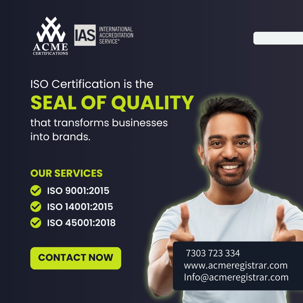 Achieve ISO Certification and take your business from local recognition to global excellence.
#ISOCertification #GlobalExcellence #QualityStandards #Credibility #BusinessGrowth #ISO