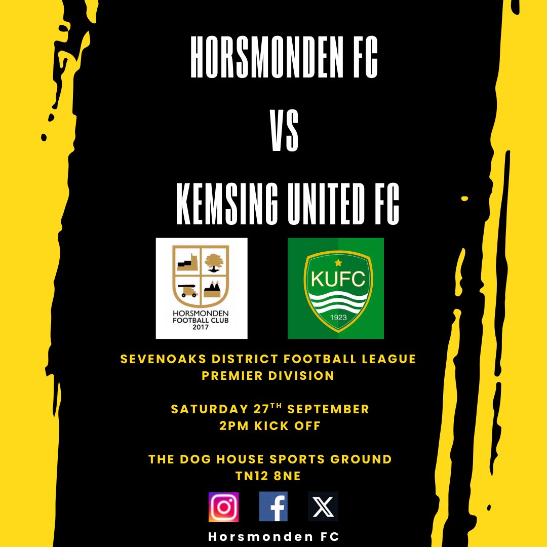 The Den return after a week off to take on Kemsing United FC at the Dog House Ground 💪

Come and support the boys if you can. 

UTH 🐴⚽️