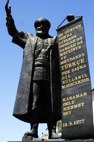 Takdim:228                                                            26.09.2025
Konu: Türk Dil Bayramı Münasebetiyle, Karamanoğlu Mehmet Bey.
Türkçe’yi ; 1277’ de Karamanoğlu Mehmet Bey ‘’ Bugünden sonra divanda, dergâhta, bârgâhta,  mecliste ve meydanda Türkçe’den başka dil