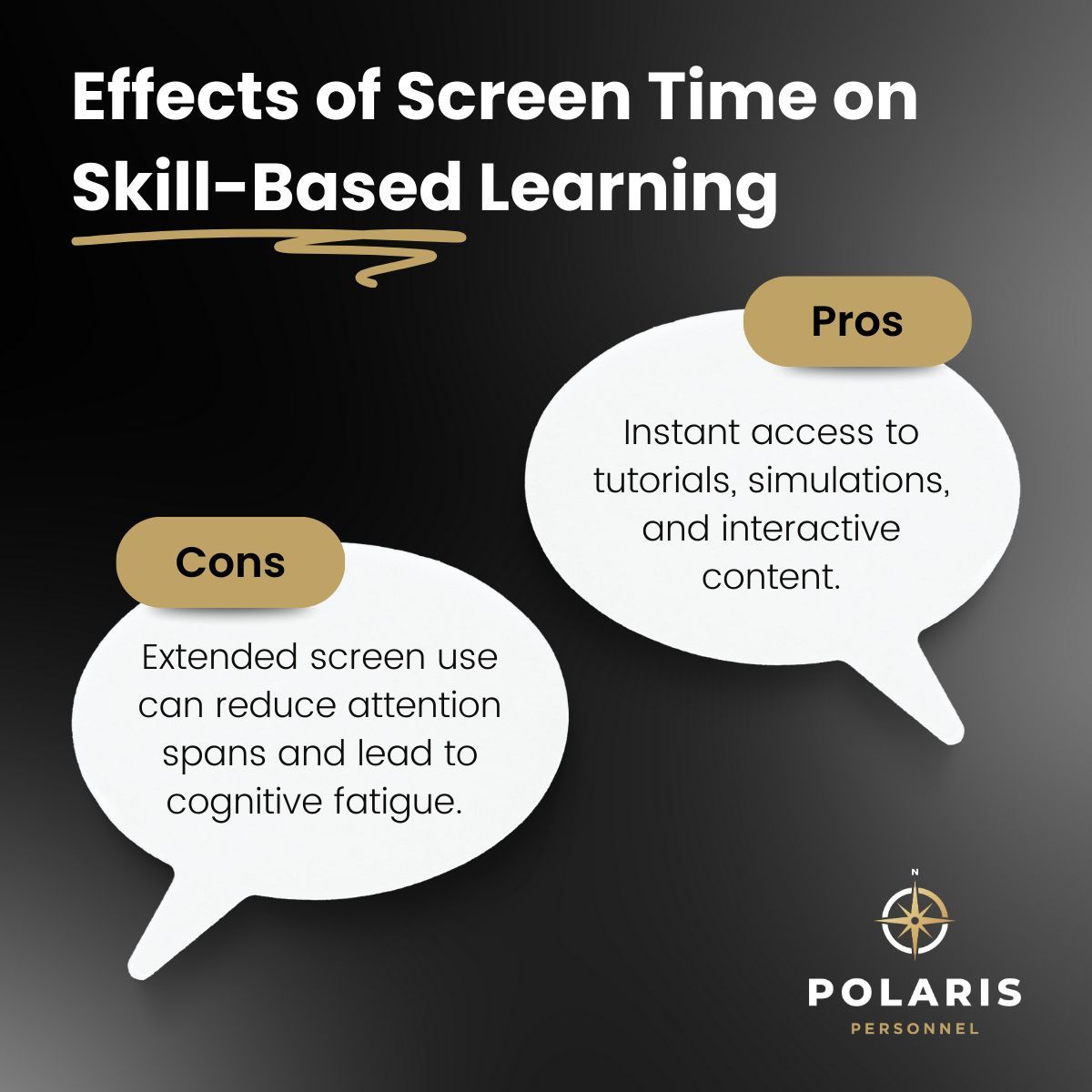 PolarisRecruit's tweet image. Are digital tools helping or hurting skill-based learning? Screens offer tutorials &amp;amp; simulations, but too much screen time can cause shorter attention spans, fatigue &amp;amp; digital overwhelm.

Learn more in our latest article: 
buff.ly/6hg4upZ 

#PolarisPersonnel