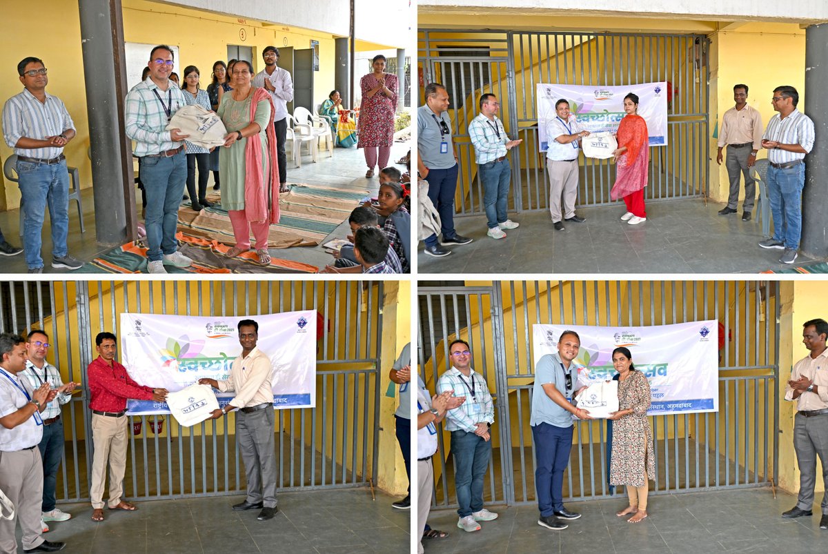 NIPER-AHMEDABAD (@niperahm) on Twitter photo As part of #SwachhtaHiSeva2025, Primary teachers of Govt. School, Palaj, Gandhinagar were felicitated for their efforts in promoting plastic free campus and cleanliness.
#Swachhotsav2025 #SwachhBharat #SHS2025 #SpecialCampaign5 <a href="/NIPERAHM/">NIPER-AHMEDABAD</a> <a href="/Pharmadept/">Department of Pharmaceuticals 🇮🇳</a> As part of #SwachhtaHiSeva2025, Primary teachers of Govt. School, Palaj, Gandhinagar were felicitated for their efforts in promoting plastic free campus and cleanliness.
#Swachhotsav2025 #SwachhBharat #SHS2025 #SpecialCampaign5 <a href="/NIPERAHM/">NIPER-AHMEDABAD</a> <a href="/Pharmadept/">Department of Pharmaceuticals 🇮🇳</a>