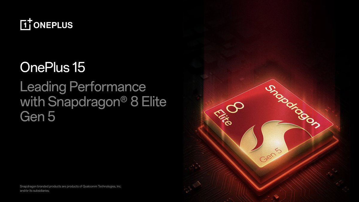 OnePlus 15 is coming soon to India.

Will be one of the first flagships to come with the Snapdragon 8 Elite Gen 5 in the country.

Will also be the first with the new DetailMax for Pro-grade photography.

Will be testing it soon, and will cover it all for you 😀