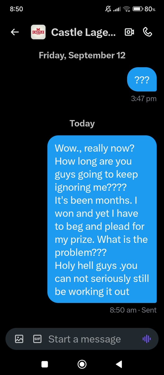 Seriously. It has been months now...damn. It leads me to conclude that the people <a href="/CastleLagerSA/">Castle Lager SA</a> have no clue what they are doing. 
<a href="/CastleLagerSA/">Castle Lager SA</a> 
<a href="/CastleLagerSA/">Castle Lager SA</a>