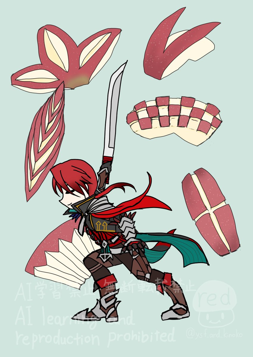 秋の味覚なモンストルム。やはり赤の王はりんご1択。
他のメンバーも描くぞー。