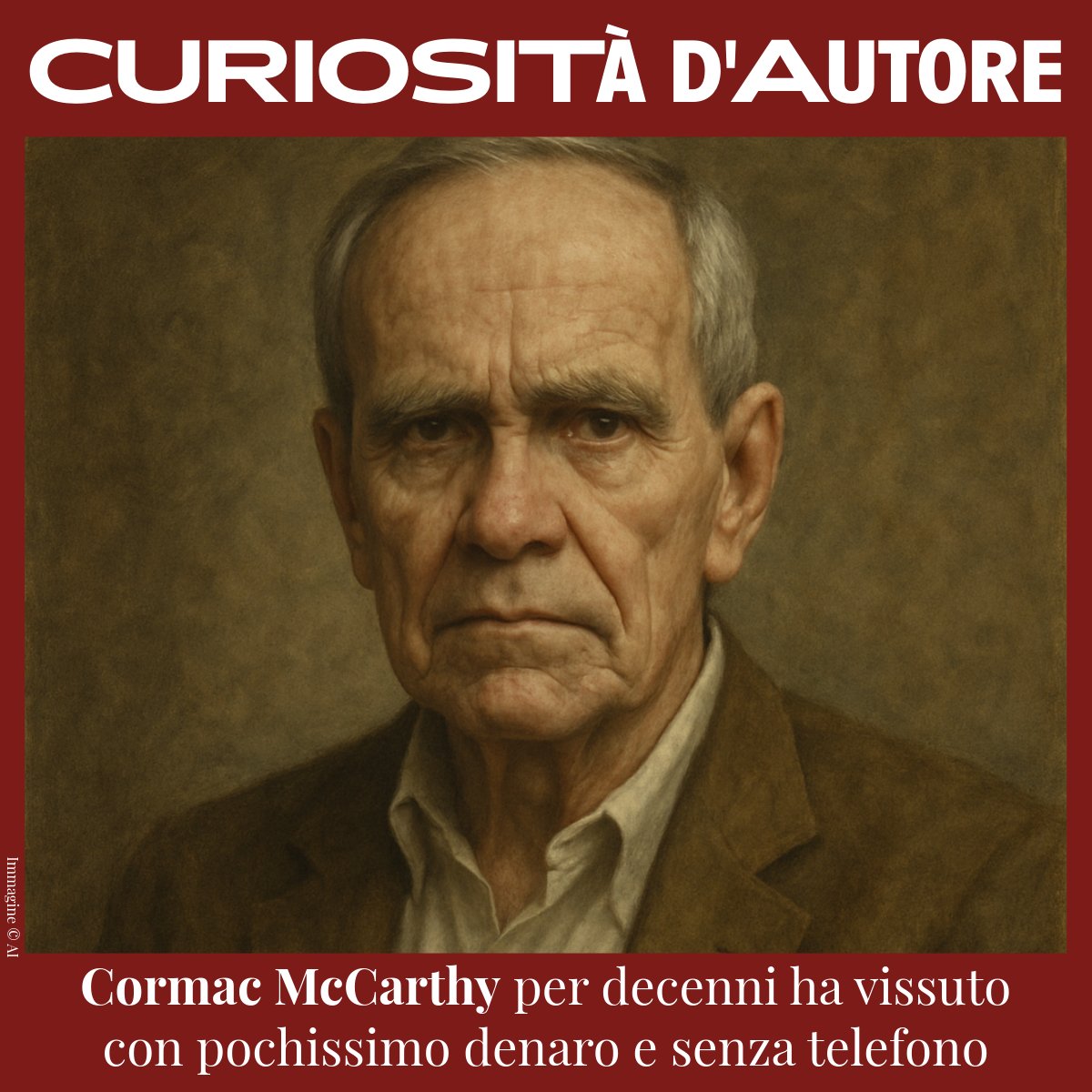 GiovaneHoldenEd's tweet image. Cormac McCarthy per gran parte della sua vita ha condotto un’esistenza estremamente riservata e quasi ascetica. Non aveva un agente letterario fino agli anni ’90 e per decenni ha vissuto con pochissimo denaro.
#curiositàdautore #CormacMcCarthy