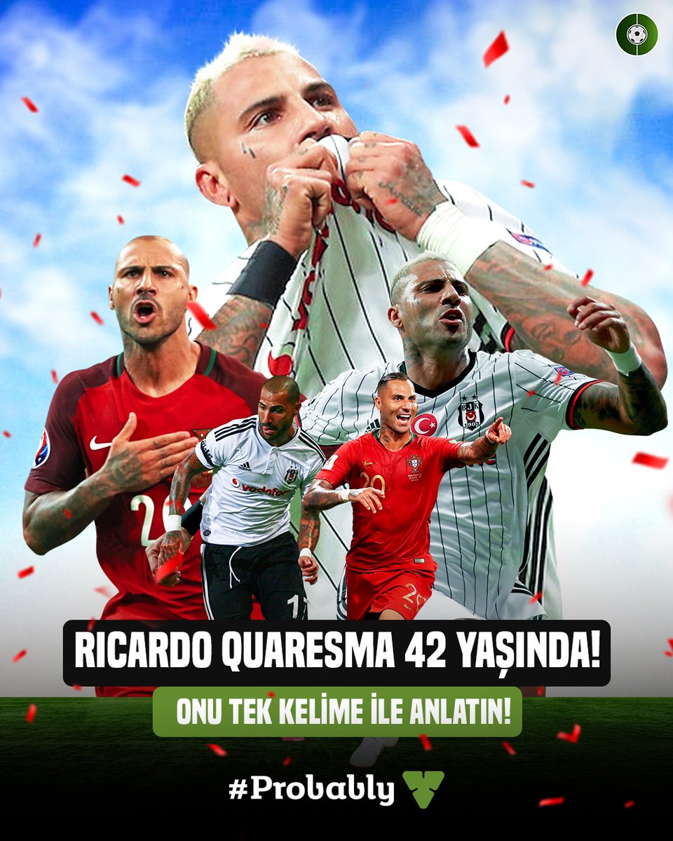futbolarena's tweet photo. 🎂 Ricardo Quaresma 42 yaşında! ✍️ Onu tek kelimeyle anlatın.

#Probably #işbirliği https://t.co/taBTehtnri