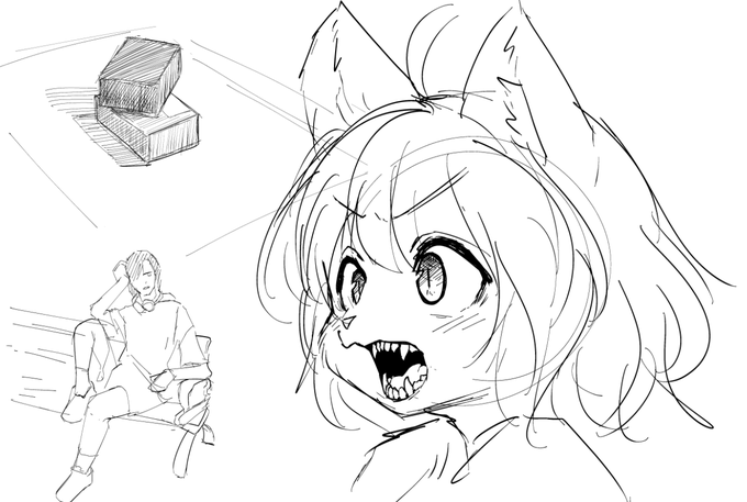 今日のクロッキ-と落書き 