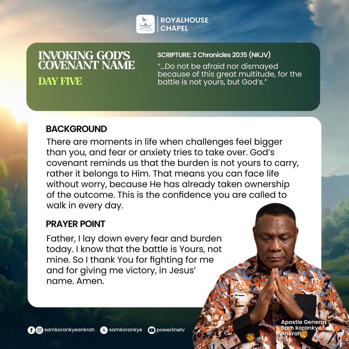 SamKorankye's tweet image. Stop fighting for what God has already won for you. Let this be your reminder for the weekend: when you invoke His covenant name, you will see it manifest in your favour.

#COS2025
#RoyalhouseChapel
#HeKnowsMyName