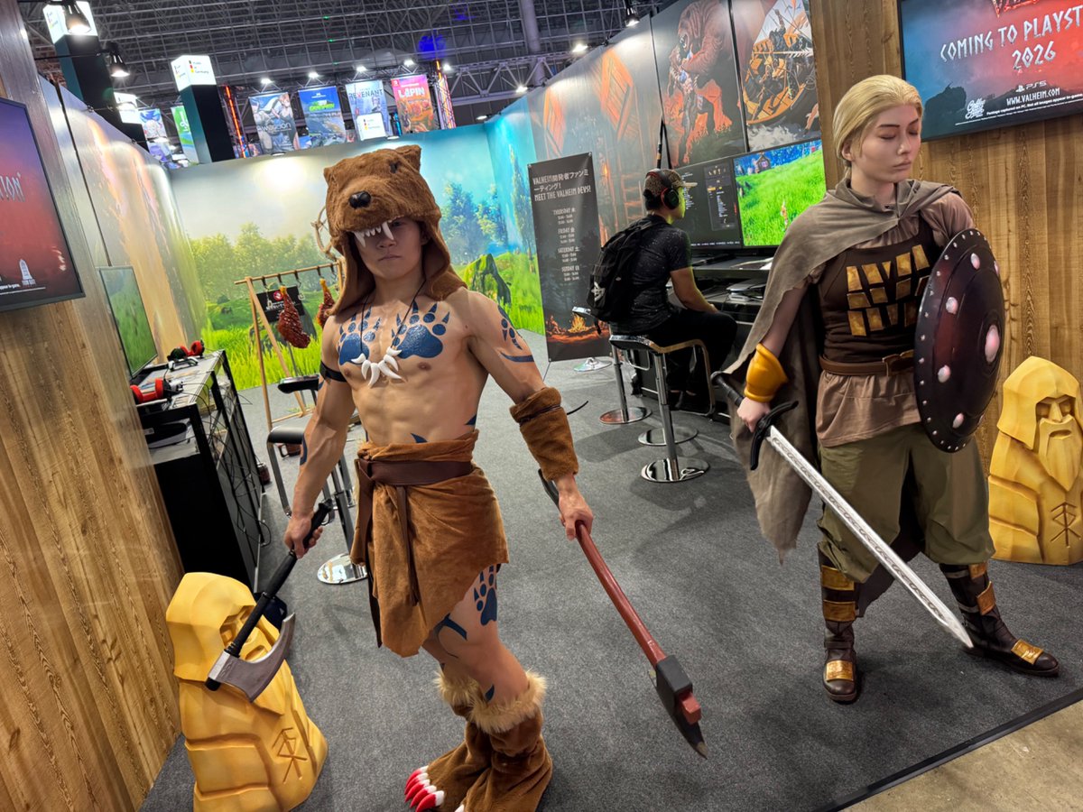 #ValheimTGS
この間やっと作った装備がコスプレで出てて嬉しい