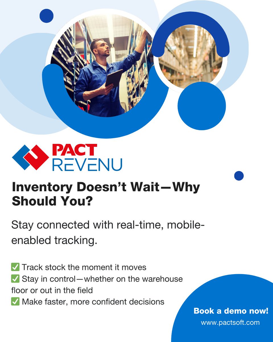 pacterpsolution's tweet image. Inventory waits for no one.
With mobile-enabled management, your team can:
✅ Track stock instantly
✅ Stay in control anywhere
✅ Decide faster with confidence
Discover how mobility transforms inventory: pactsoft.com/modules/invent…
#InventoryManagement #SupplyChain